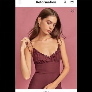 Reformation Embry Midi Dress in Plum